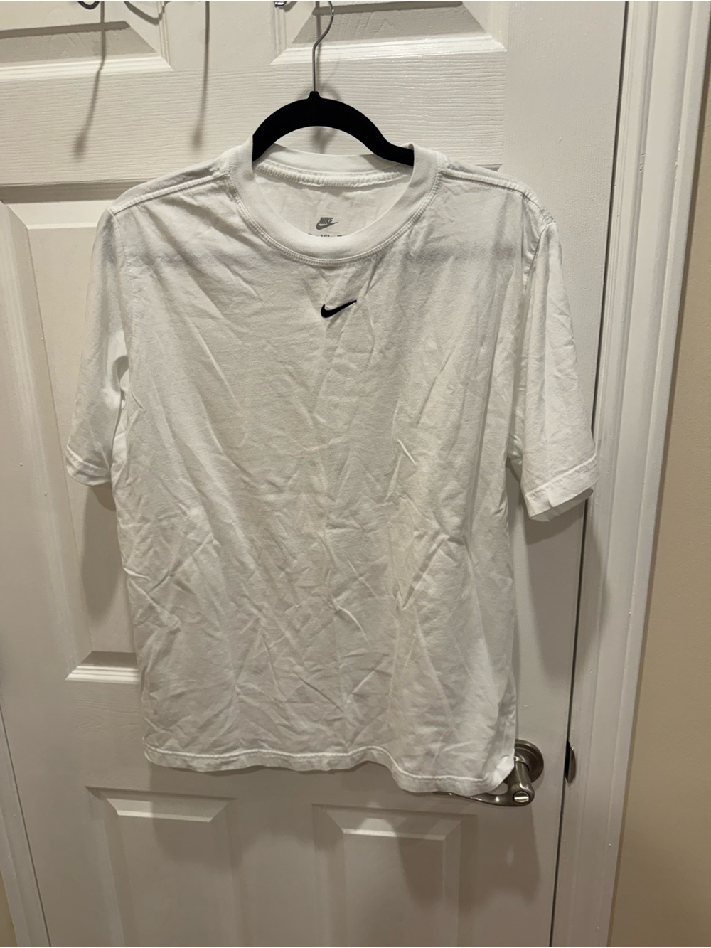 Nike White Swoosh Crew Neck T-Shirt